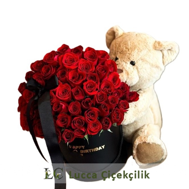  AYICIKLI KIRMIZI GÜL KUTUSU