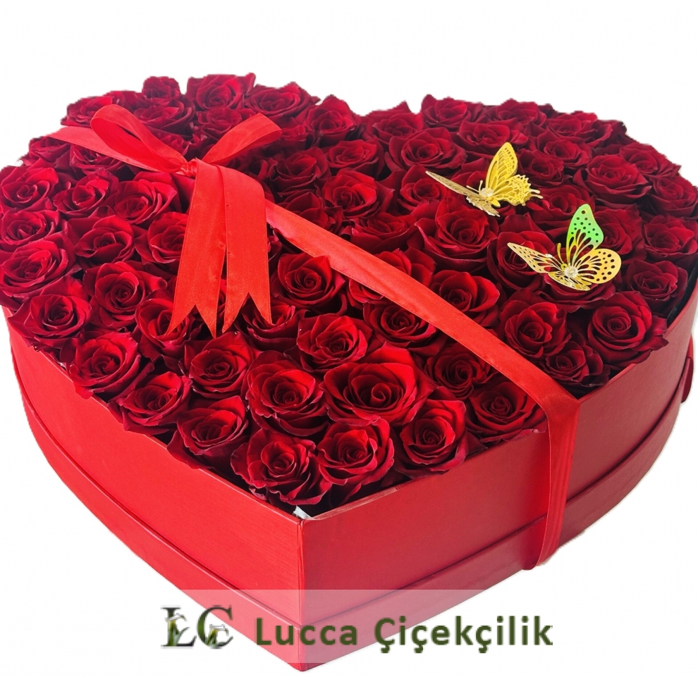 VİP 101 GÜL KALP KUTU