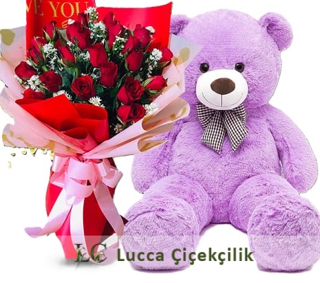 BÜYÜK AYICIK VE GÜL BUKETİ